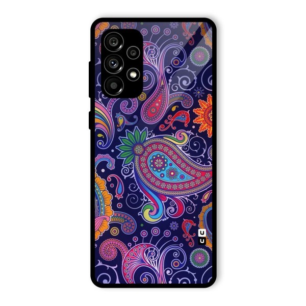 Mehendi Pattern Glass Back Case for Galaxy A73 5G