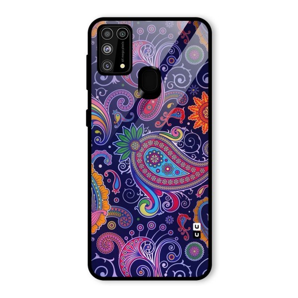 Mehendi Pattern Glass Back Case for Galaxy M31