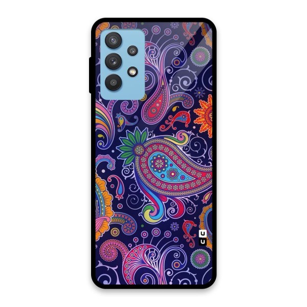 Mehendi Pattern Glass Back Case for Galaxy M32 5G