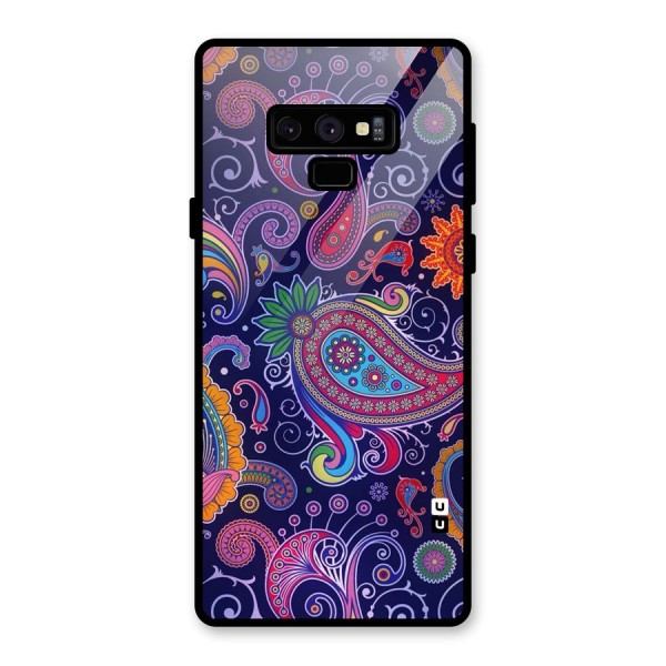 Mehendi Pattern Glass Back Case for Galaxy Note 9