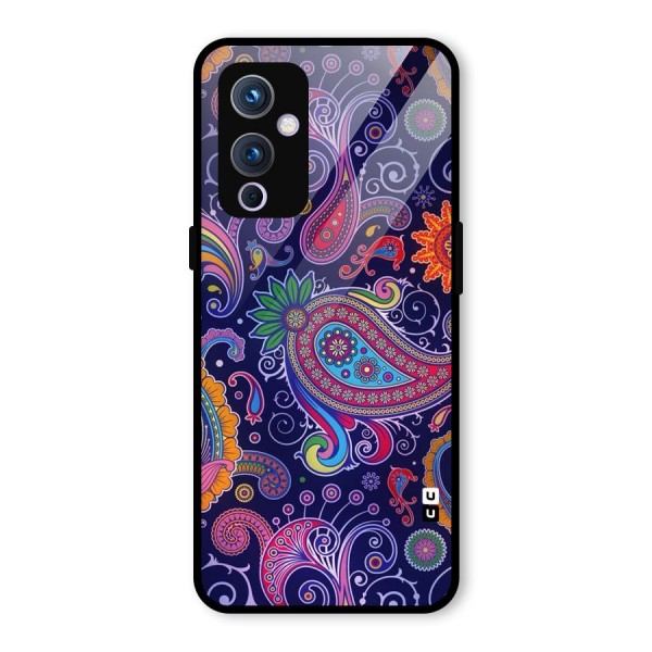 Mehendi Pattern Glass Back Case for OnePlus 9