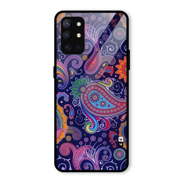 Mehendi Pattern Glass Back Case for OnePlus 9R