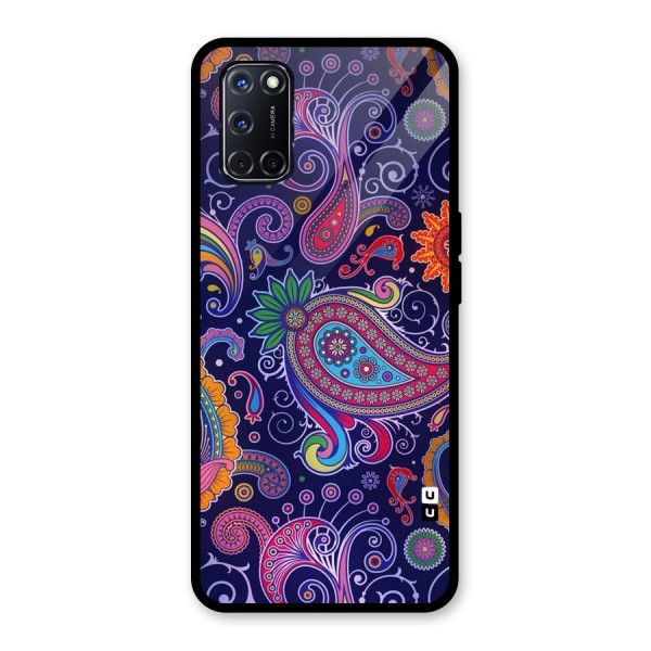 Mehendi Pattern Glass Back Case for Oppo A52