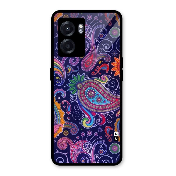 Mehendi Pattern Glass Back Case for Oppo K10 (5G)