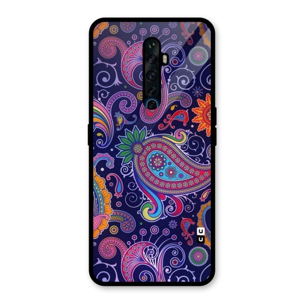 Mehendi Pattern Glass Back Case for Oppo Reno2 Z