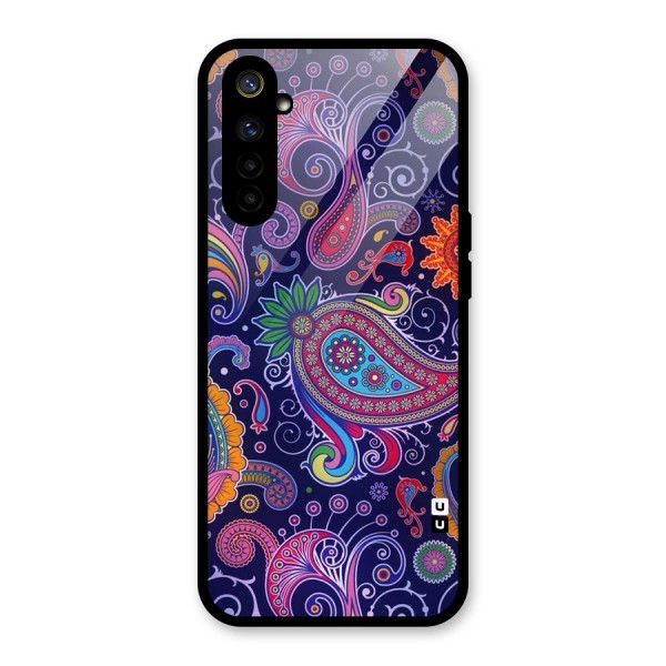 Mehendi Pattern Glass Back Case for Realme 6