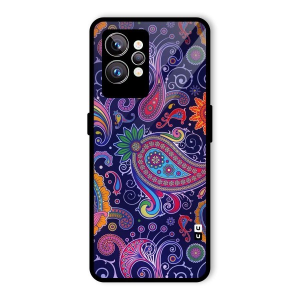 Mehendi Pattern Glass Back Case for Realme GT2 Pro