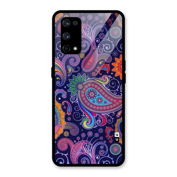 Mehendi Pattern Glass Back Case for Realme X7 Pro