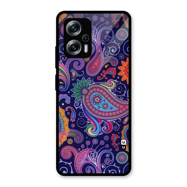 Mehendi Pattern Glass Back Case for Redmi K50i