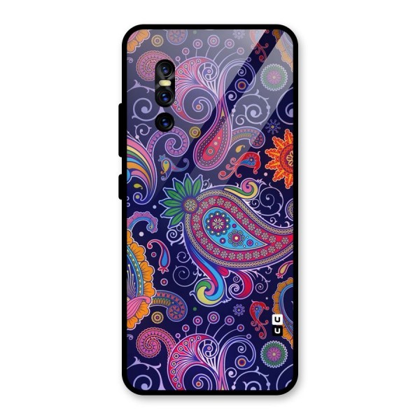 Mehendi Pattern Glass Back Case for Vivo V15 Pro