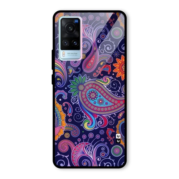 Mehendi Pattern Glass Back Case for Vivo X60