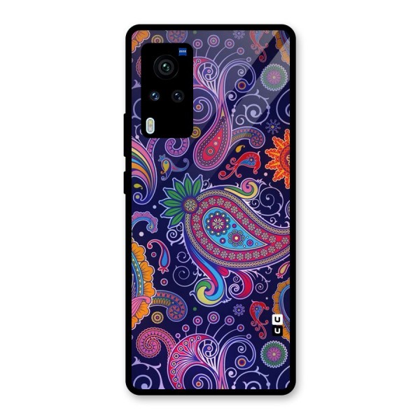 Mehendi Pattern Glass Back Case for Vivo X60 Pro