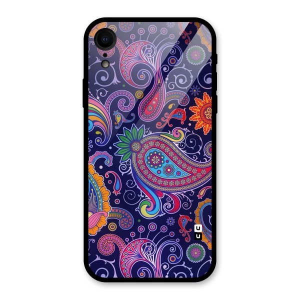 Mehendi Pattern Glass Back Case for XR