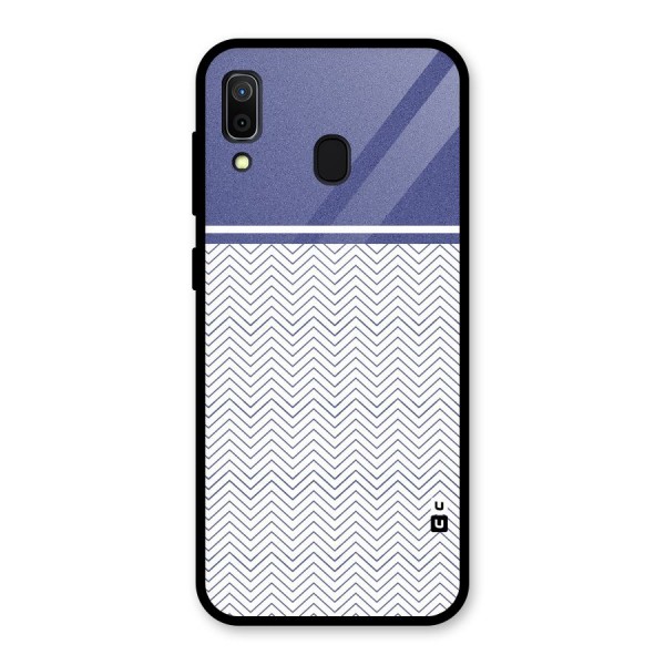 Melange Striped Pattern Glass Back Case for Galaxy A30