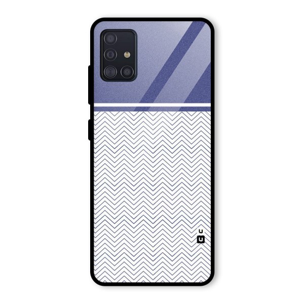 Melange Striped Pattern Glass Back Case for Galaxy A51