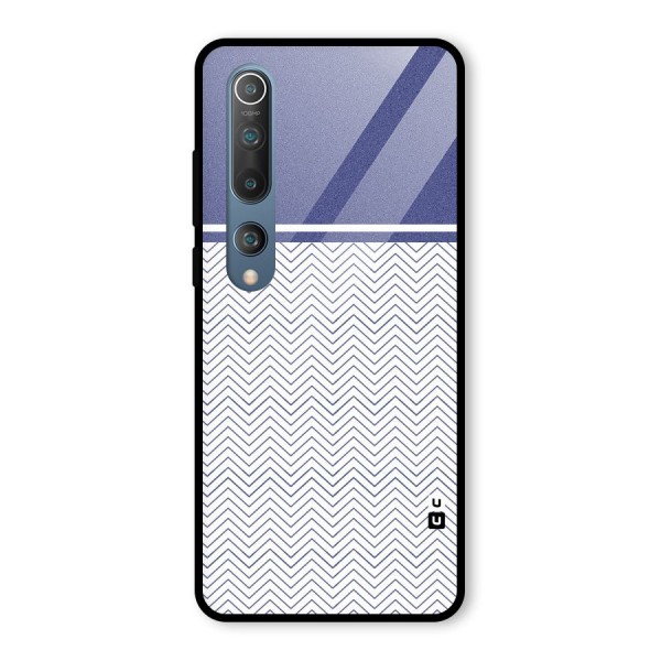 Melange Striped Pattern Glass Back Case for Mi 10