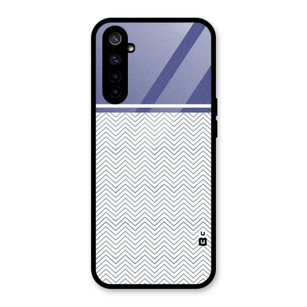 Melange Striped Pattern Glass Back Case for Realme 6