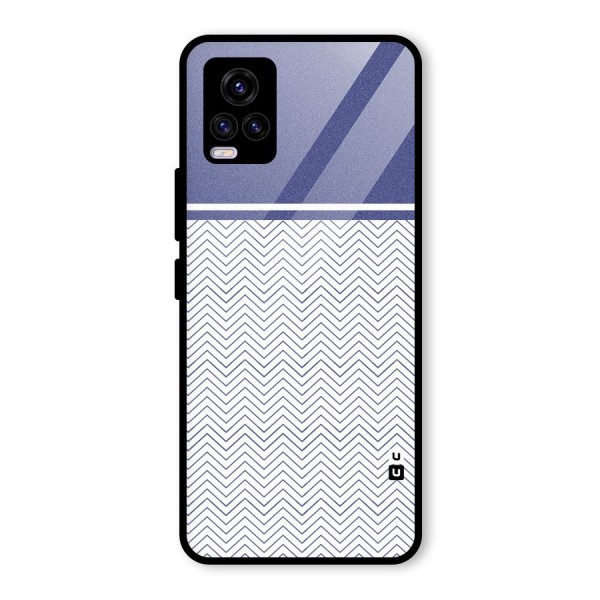 Melange Striped Pattern Glass Back Case for Vivo V20