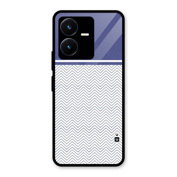 Melange Striped Pattern Glass Back Case for Vivo Y22