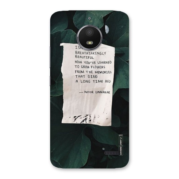 Memories Back Case for Moto E4