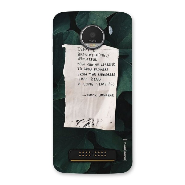 Memories Back Case for Moto Z Play