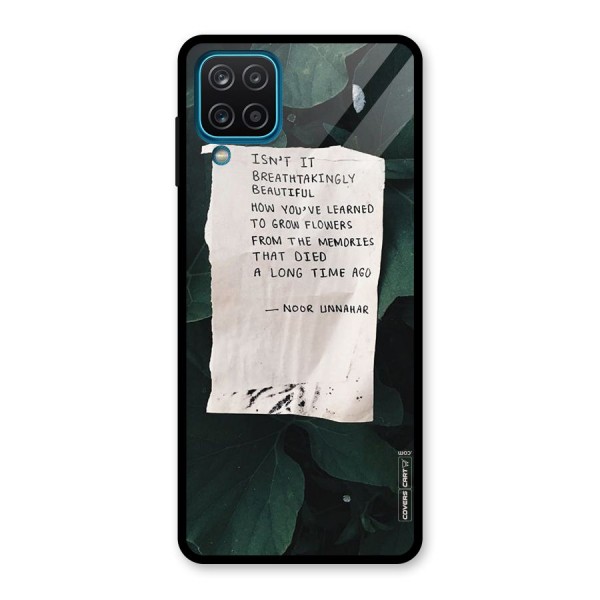 Memories Glass Back Case for Galaxy A12