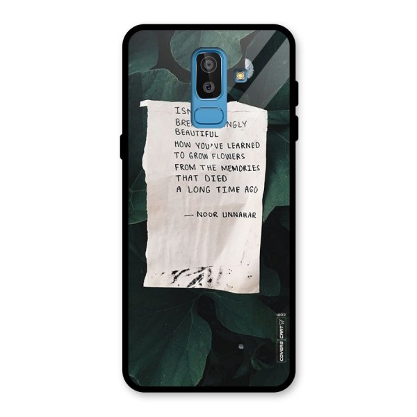 Memories Glass Back Case for Galaxy J8