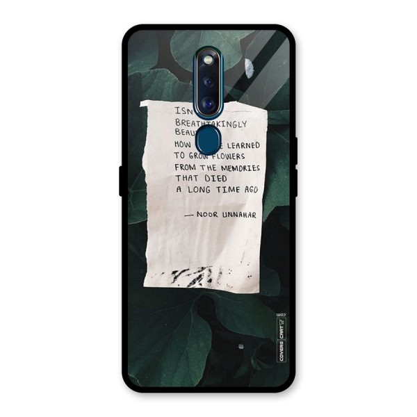 Memories Glass Back Case for Oppo F11 Pro