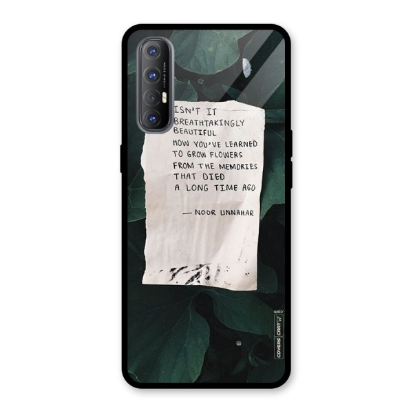 Memories Glass Back Case for Oppo Reno3 Pro