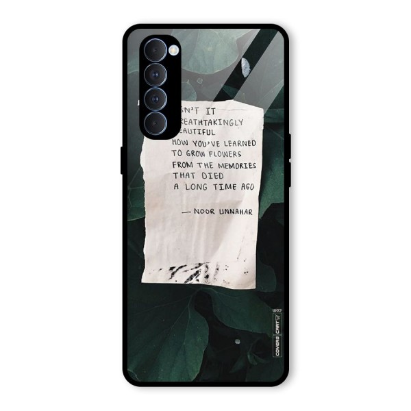 Memories Glass Back Case for Oppo Reno4 Pro