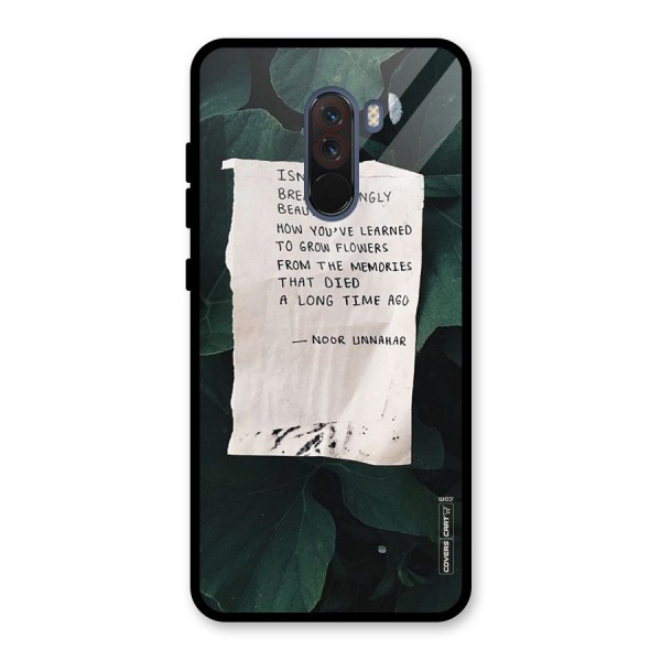 Memories Glass Back Case for Poco F1