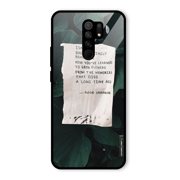 Memories Glass Back Case for Redmi 9 Prime