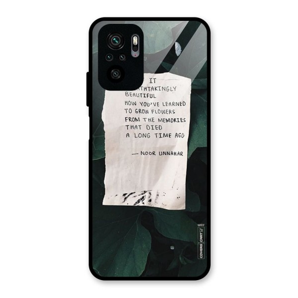 Memories Glass Back Case for Redmi Note 10