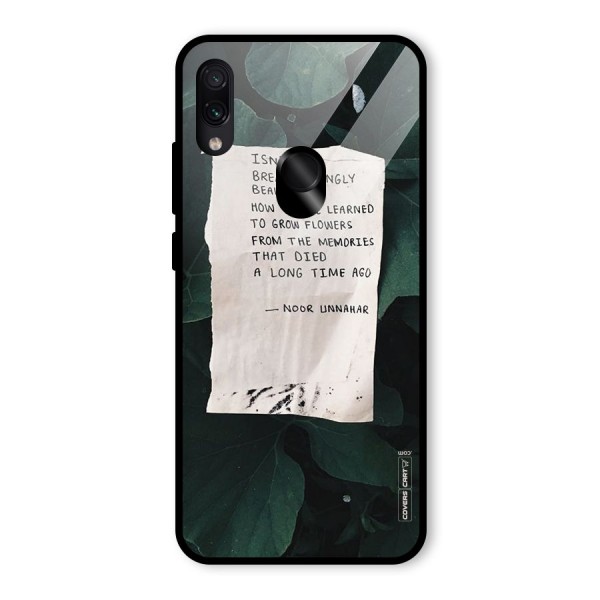 Memories Glass Back Case for Redmi Note 7