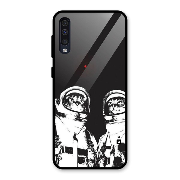 Meow Moon Glass Back Case for Galaxy A50s