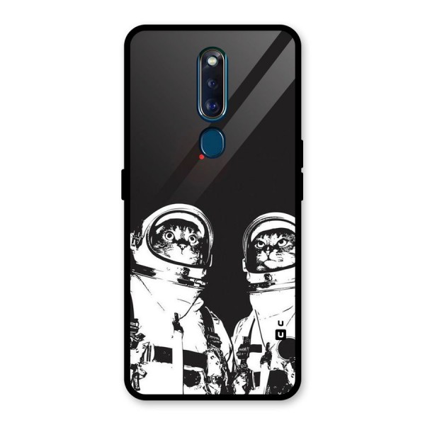 Meow Moon Glass Back Case for Oppo F11 Pro