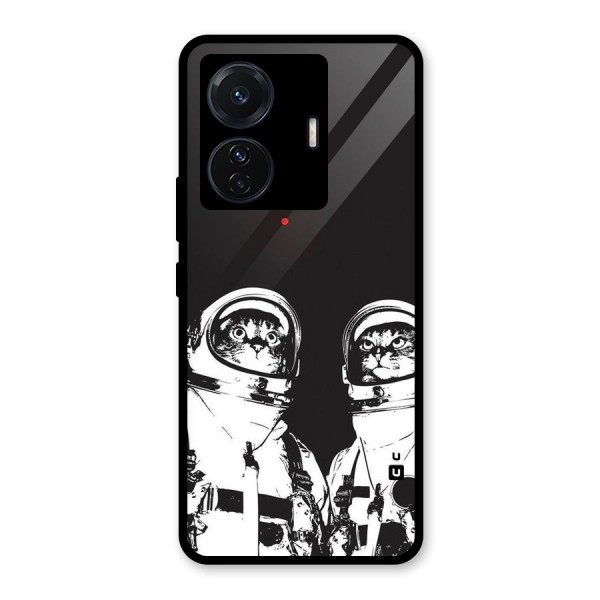 Meow Moon Glass Back Case for Vivo T1 Pro