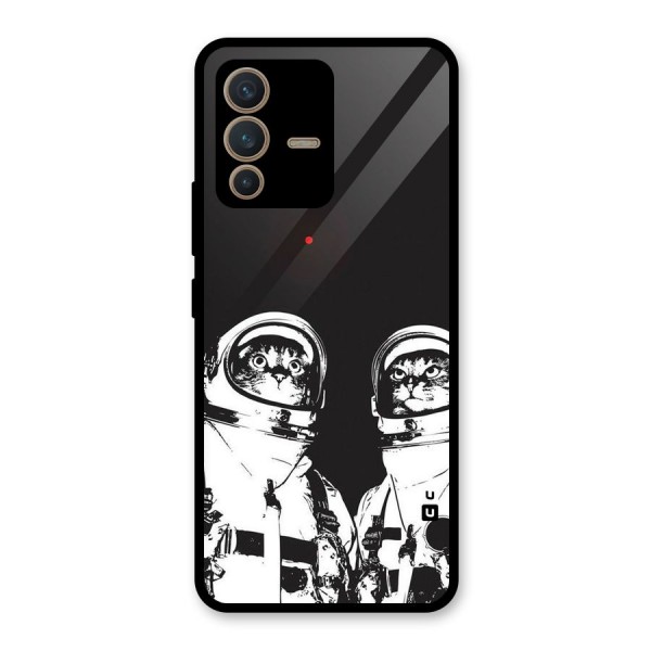 Meow Moon Glass Back Case for Vivo V23 5G