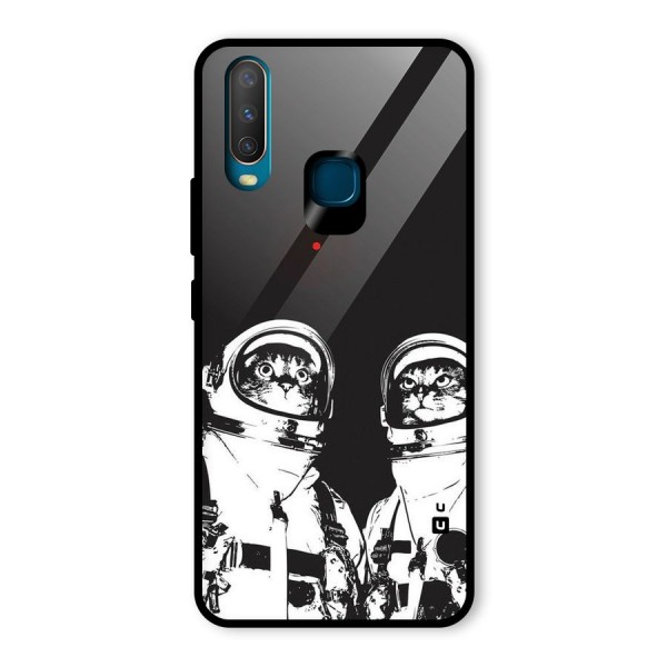 Meow Moon Glass Back Case for Vivo Y12