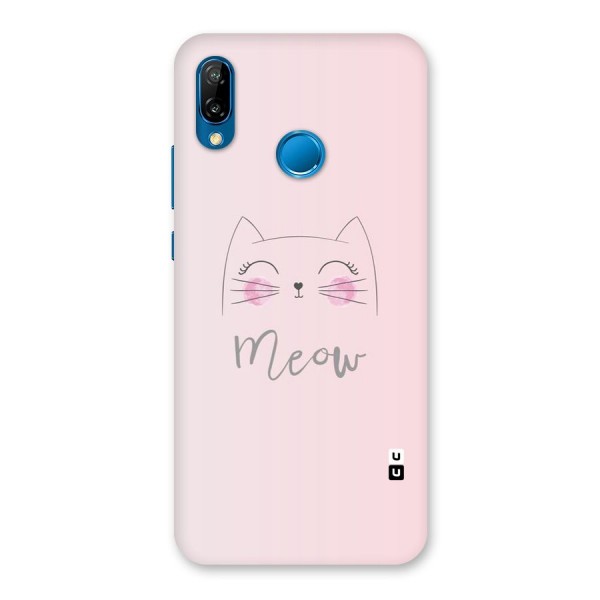 Meow Pink Back Case for Huawei P20 Lite