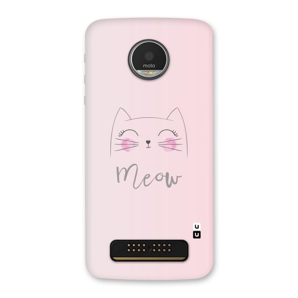 Meow Pink Back Case for Moto Z Play