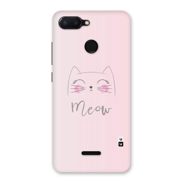 Meow Pink Back Case for Redmi 6