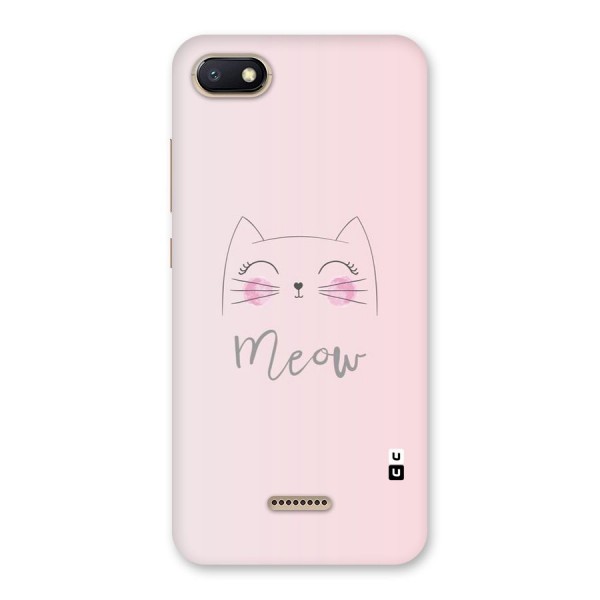 Meow Pink Back Case for Redmi 6A