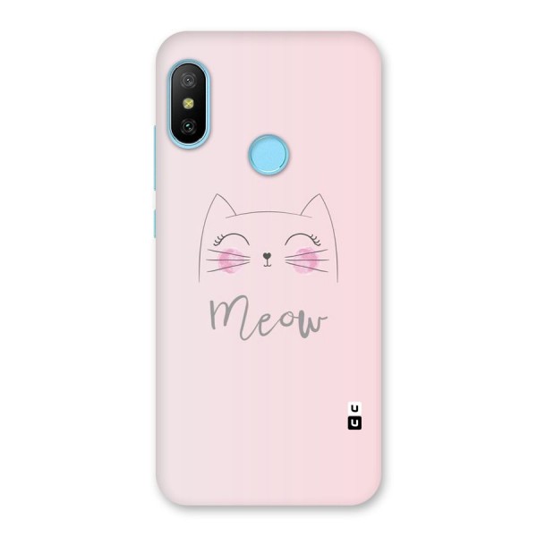 Meow Pink Back Case for Redmi 6 Pro