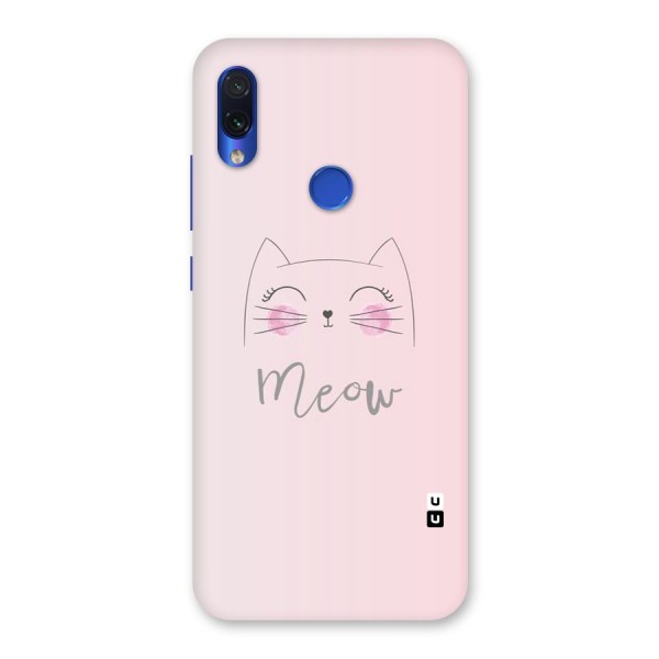 Meow Pink Back Case for Redmi Note 7