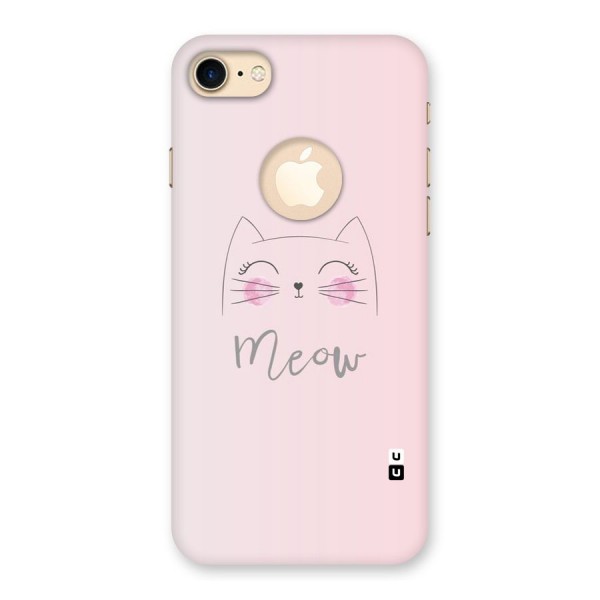 Meow Pink Back Case for iPhone 8 Logo Cut