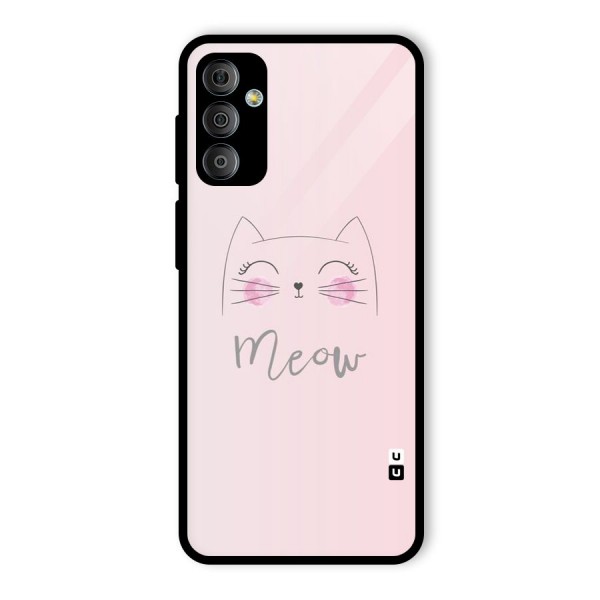 Meow Pink Glass Back Case for Galaxy F23