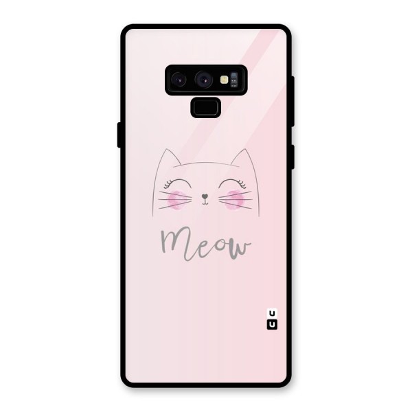 Meow Pink Glass Back Case for Galaxy Note 9