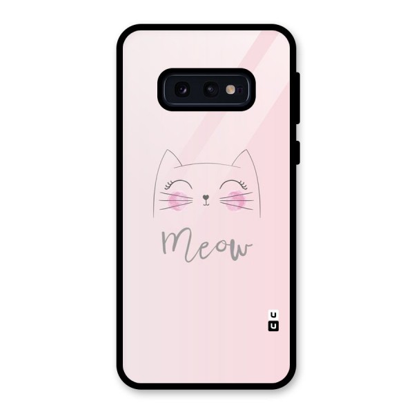 Meow Pink Glass Back Case for Galaxy S10e