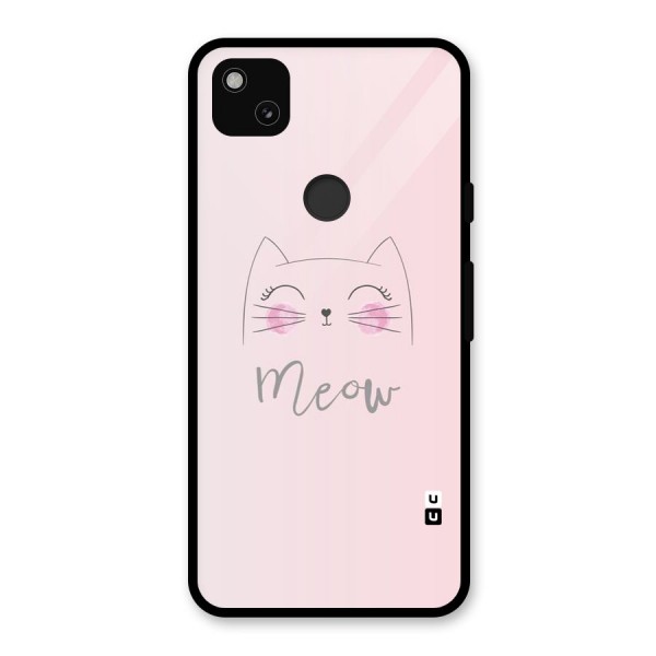 Meow Pink Glass Back Case for Google Pixel 4a